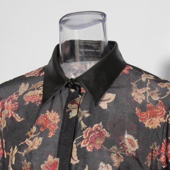 【COMING SOON】Vintage flower dantsu print netting ブラウス 詳細画像