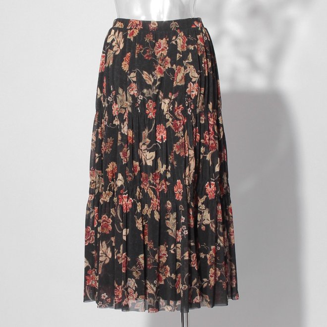 【COMING SOON】Vintage flower dantsu print netting スカート 詳細画像 ブルー系マルチ 3