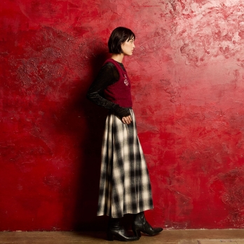 【COMING SOON】WL チェックタックスカート 詳細画像