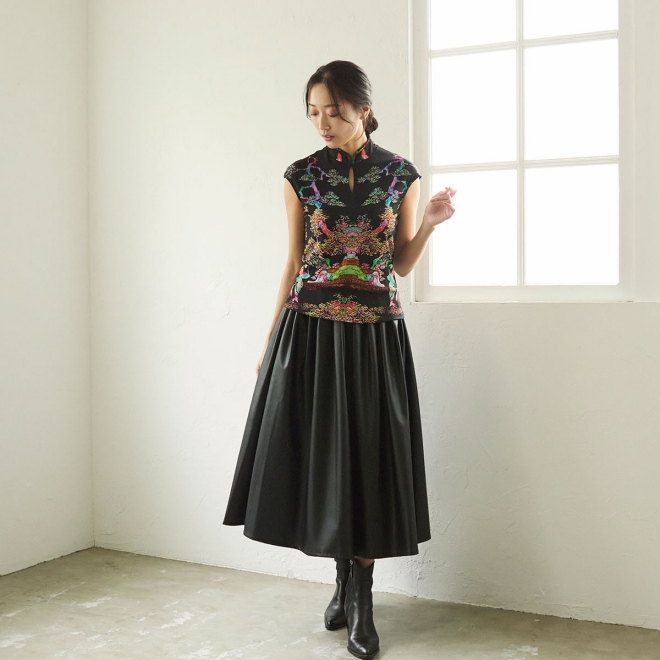 【COMING SOON】WL 合皮スカート 詳細画像 ブラック 1