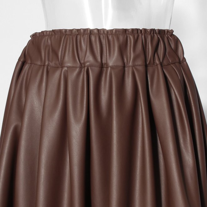 【COMING SOON】WL 合皮スカート 詳細画像 ブラウン 4