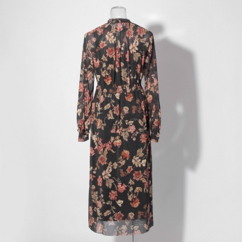 【COMING SOON】Vintage flower dantsu print netting ドレス 詳細画像
