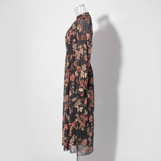 【COMING SOON】Vintage flower dantsu print netting ドレス 詳細画像 ブルー系マルチ 2