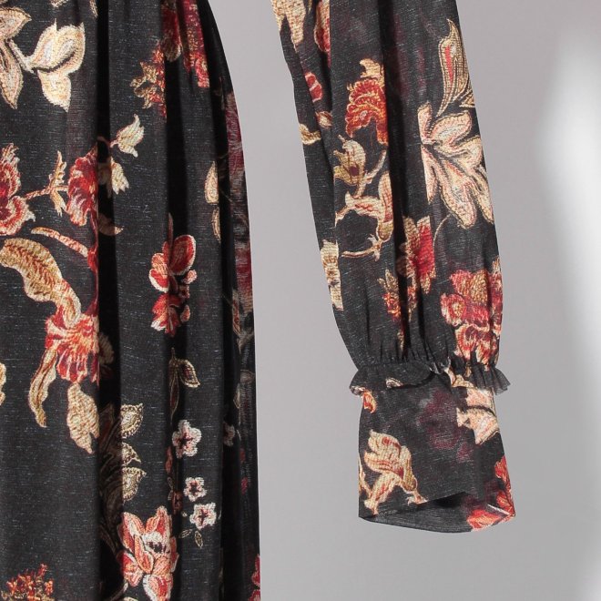 【COMING SOON】Vintage flower dantsu print netting ドレス 詳細画像 ブルー系マルチ 6