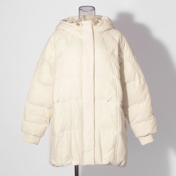 【COMING SOON】WL ストレッチフードミドルピュアダウン コート 詳細画像