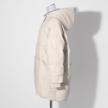 【COMING SOON】WL ストレッチフードミドルピュアダウン コート 詳細画像