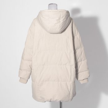 【COMING SOON】WL ストレッチフードミドルピュアダウン コート 詳細画像