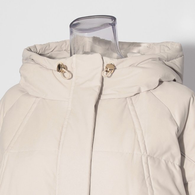 【COMING SOON】WL ストレッチフードミドルピュアダウン コート 詳細画像 ライトグレー 4