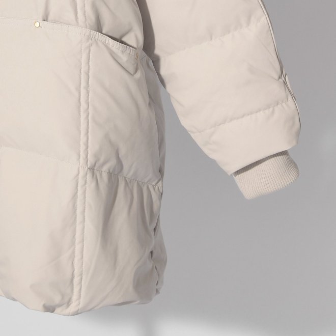 【COMING SOON】WL ストレッチフードミドルピュアダウン コート 詳細画像 ライトグレー 5