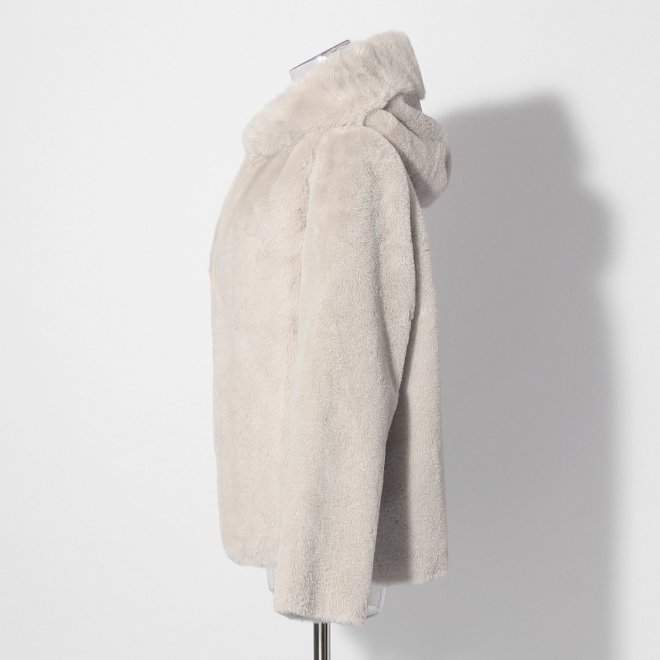 【COMING SOON】WLC エコファー×ムートン コート 詳細画像 ライトグレー 2