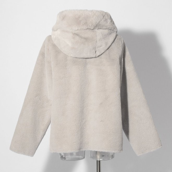 【COMING SOON】WLC エコファー×ムートン コート 詳細画像 ライトグレー 3