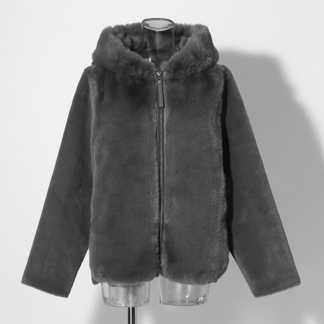【COMING SOON】WLC エコファー×ムートン コート 詳細画像 グレー 1