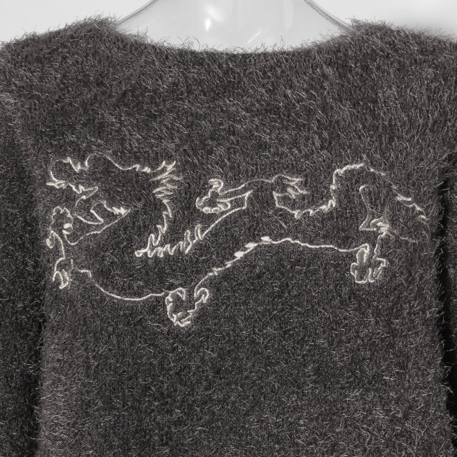 【COMING SOON】WLC ドラゴンダブルフェイスシャギー ニット 詳細画像 グレー 2