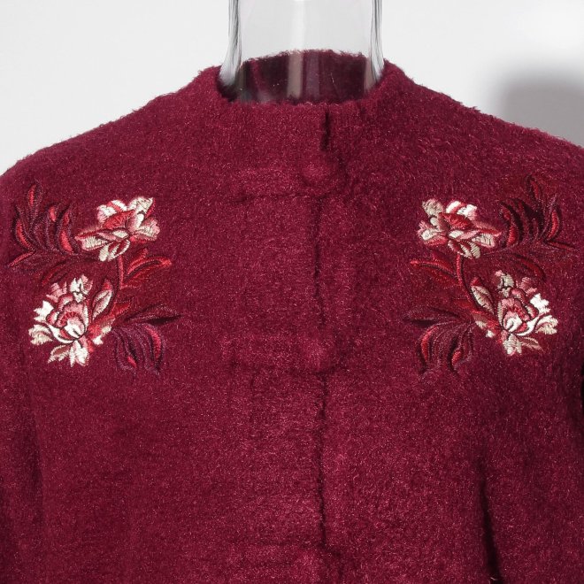 【COMING SOON】Flower embroidery Knit 詳細画像 レッド 5