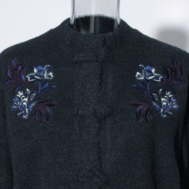 【COMING SOON】Flower embroidery Knit 詳細画像 ネイビー 2