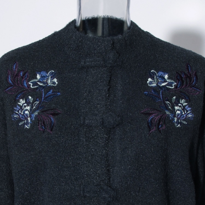 Flower embroidery Knit 詳細画像 ネイビー 6