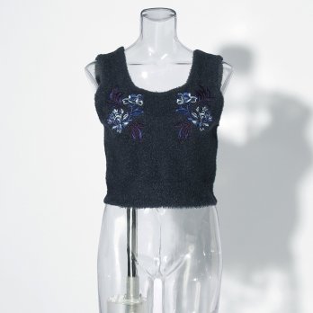 【COMING SOON】Flower embroidery Knit 詳細画像