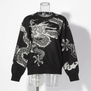 【COMING SOON】Dragon jacquard+Tulle knit 詳細画像