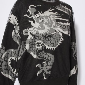 【COMING SOON】Dragon jacquard+Tulle knit 詳細画像