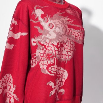 【COMING SOON】Dragon jacquard+Tulle knit 詳細画像