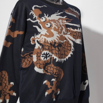 Dragon jacquard+Tulle knit 詳細画像
