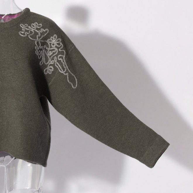 【COMING SOON】WL ウールブレンドダブルフェイス ニット 詳細画像 グレー 2