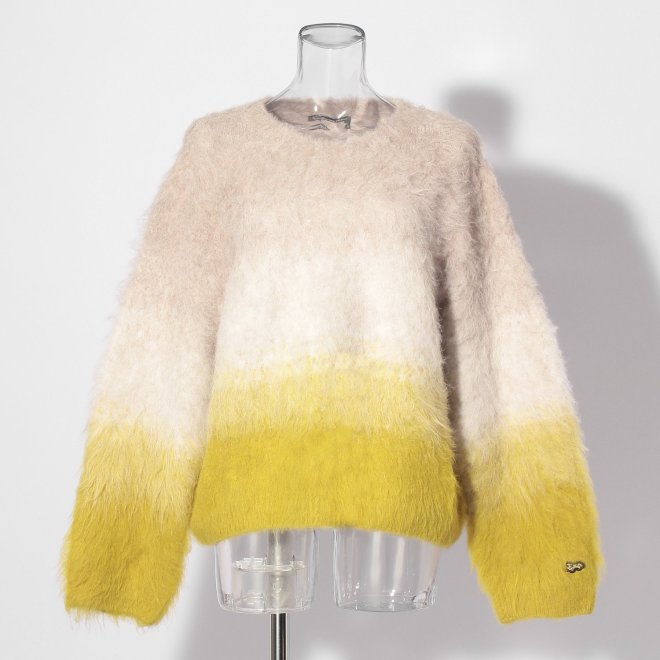 【COMING SOON】WLC ウールブラッシュグラデーション ニット 詳細画像 ベージュ 1