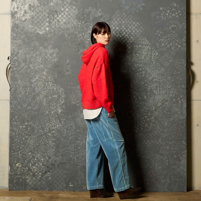 【COMING SOON】WLC インナーセットフードニット プルオーバー 詳細画像 レッド 4