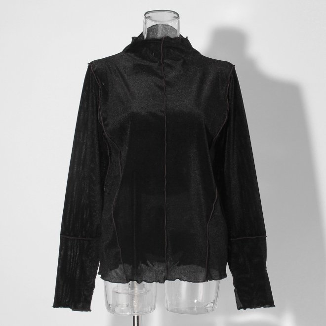 【COMING SOON】WLC メッシュベロアスキントップス 詳細画像 ブラック 1