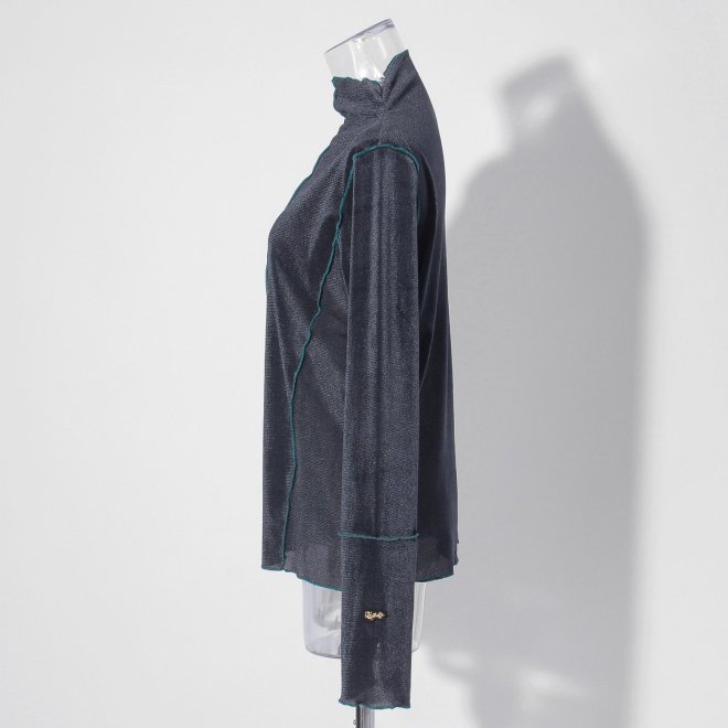 【COMING SOON】WLC メッシュベロアスキントップス 詳細画像 ネイビー 2