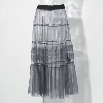 【COMING SOON】WLC チュール&times;サテンレイヤードスカート 詳細画像
