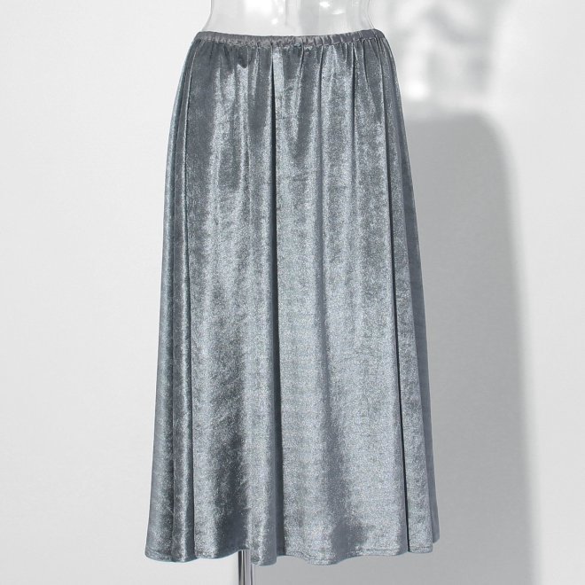 【COMING SOON】WLC チュール&times;サテンレイヤードスカート 詳細画像 グレー 3