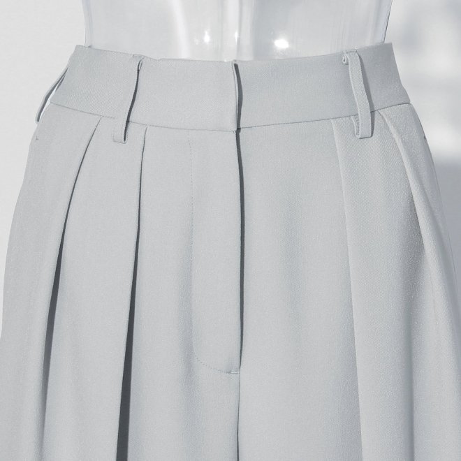 【COMING SOON】WL ツイルストレッチワイド パンツ 詳細画像 ライトグレー 4