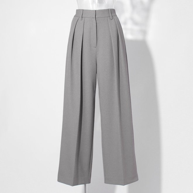 【COMING SOON】WL ツイルストレッチワイド パンツ 詳細画像 グレー 1