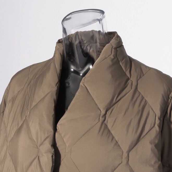 【COMING SOON】WL グロスナイロンカルマネックダウン コート 詳細画像 ブラウン 4