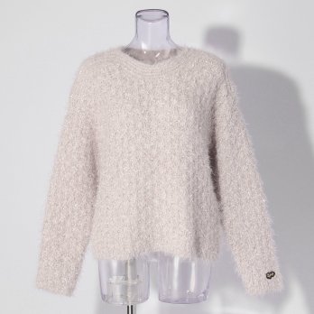 【COMING SOON】WLC ラメフラワーフェザーモールネップ プルオーバー 詳細画像