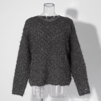 【COMING SOON】WLC ラメフラワーフェザーモールネップ プルオーバー 詳細画像