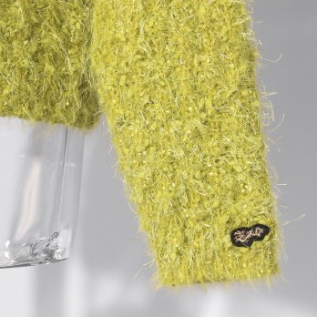 【COMING SOON】WLC ラメフラワーフェザーモールネップ プルオーバー 詳細画像