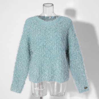 【COMING SOON】WLC ラメフラワーフェザーモールネップ プルオーバー 詳細画像