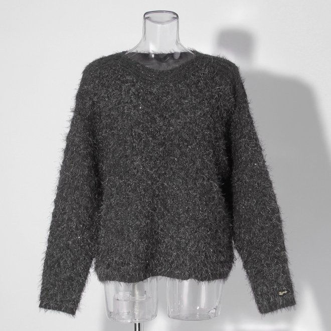 【COMING SOON】WLC ラメフラワーフェザーモールネップ プルオーバー 詳細画像 グレー 1