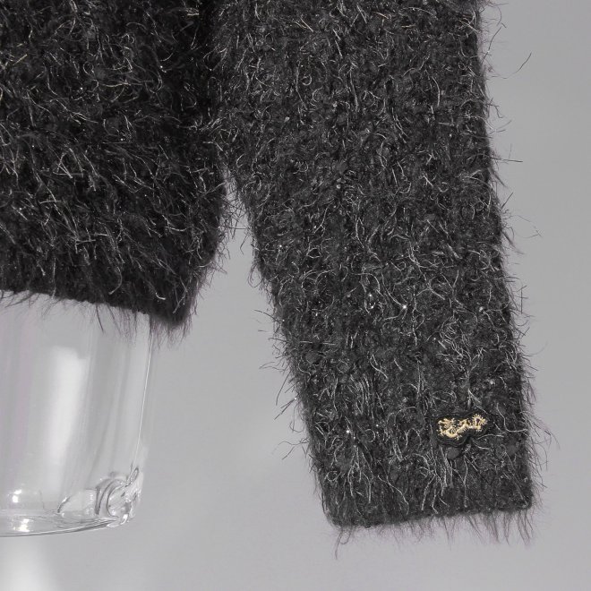 【COMING SOON】WLC ラメフラワーフェザーモールネップ プルオーバー 詳細画像 グレー 2