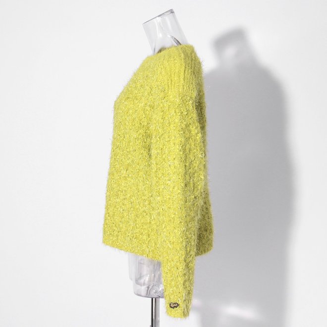 【COMING SOON】WLC ラメフラワーフェザーモールネップ プルオーバー 詳細画像 イエロー 2