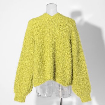 【COMING SOON】WLC ラメフラワーフェザーモールネップ カーディガン 詳細画像