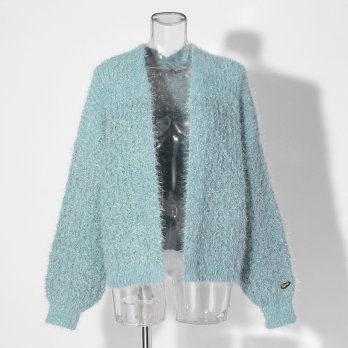 【COMING SOON】WLC ラメフラワーフェザーモールネップ カーディガン 詳細画像
