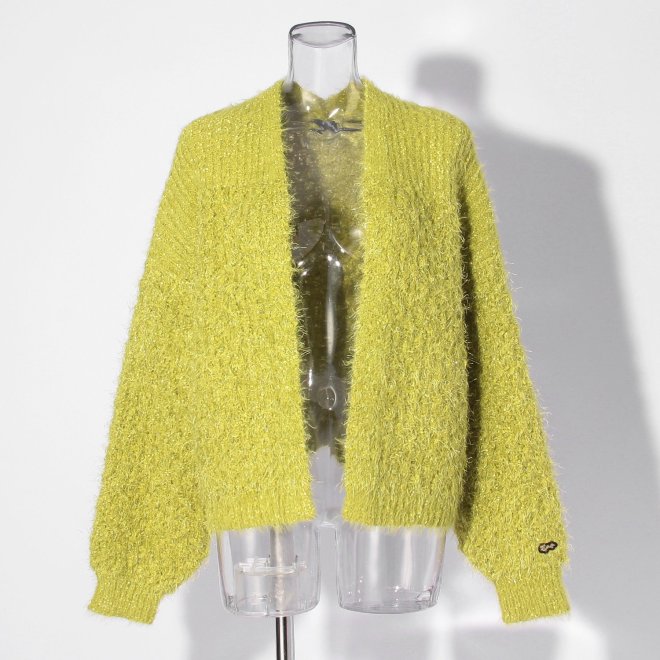 【COMING SOON】WLC ラメフラワーフェザーモールネップ カーディガン