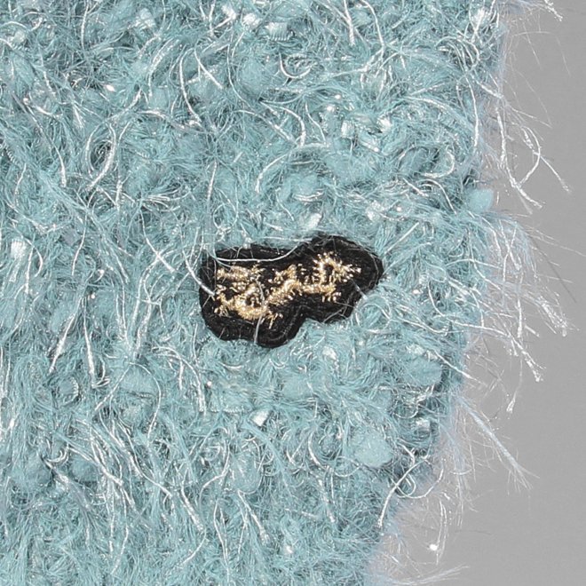 【COMING SOON】WLC ラメフラワーフェザーモールネップ カーディガン 詳細画像 ライトブルー 2