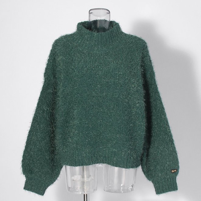 【COMING SOON】WLC バスケットモールスタンドネックニット 詳細画像 グリーン 1