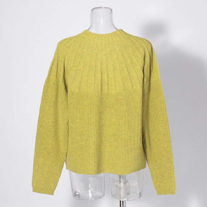 WLC ヤクウールホイップネックニット 詳細画像 イエロー 3