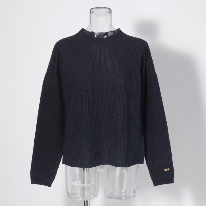 WLC ヤクウールホイップネックニット 詳細画像 ネイビー 1