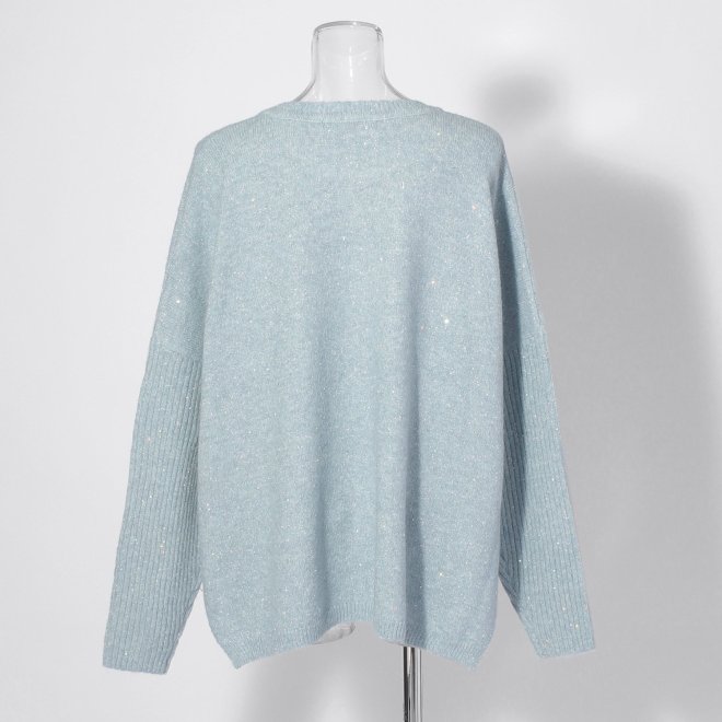 【COMING SOON】WLC スパンコールドルマンニット 詳細画像 ライトブルー 3